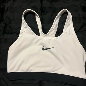 Nike White Sports Bra with Black Band
